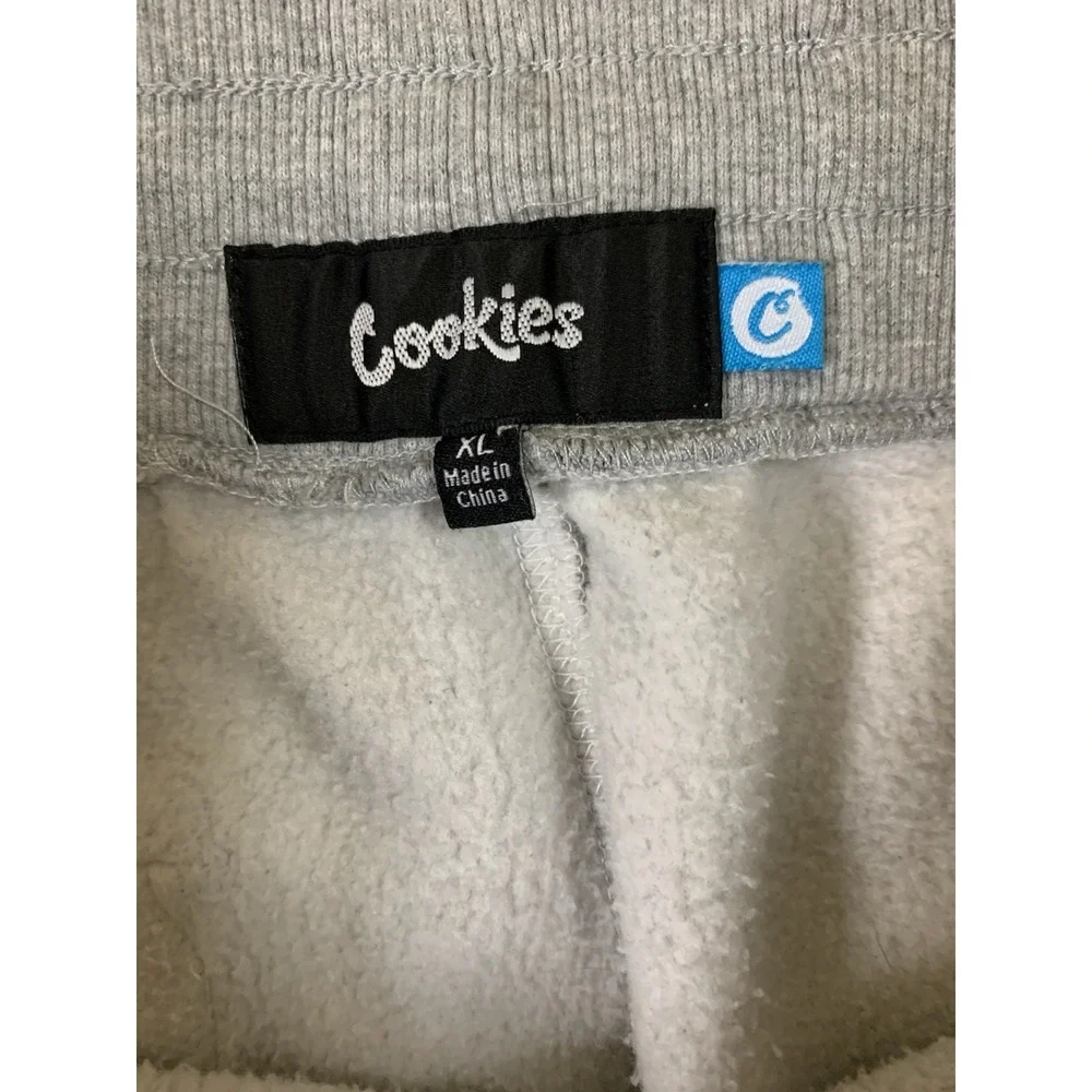 Cookies Gray Logo Jogger Sweatpants XL Streetwear Lounge Drawstring